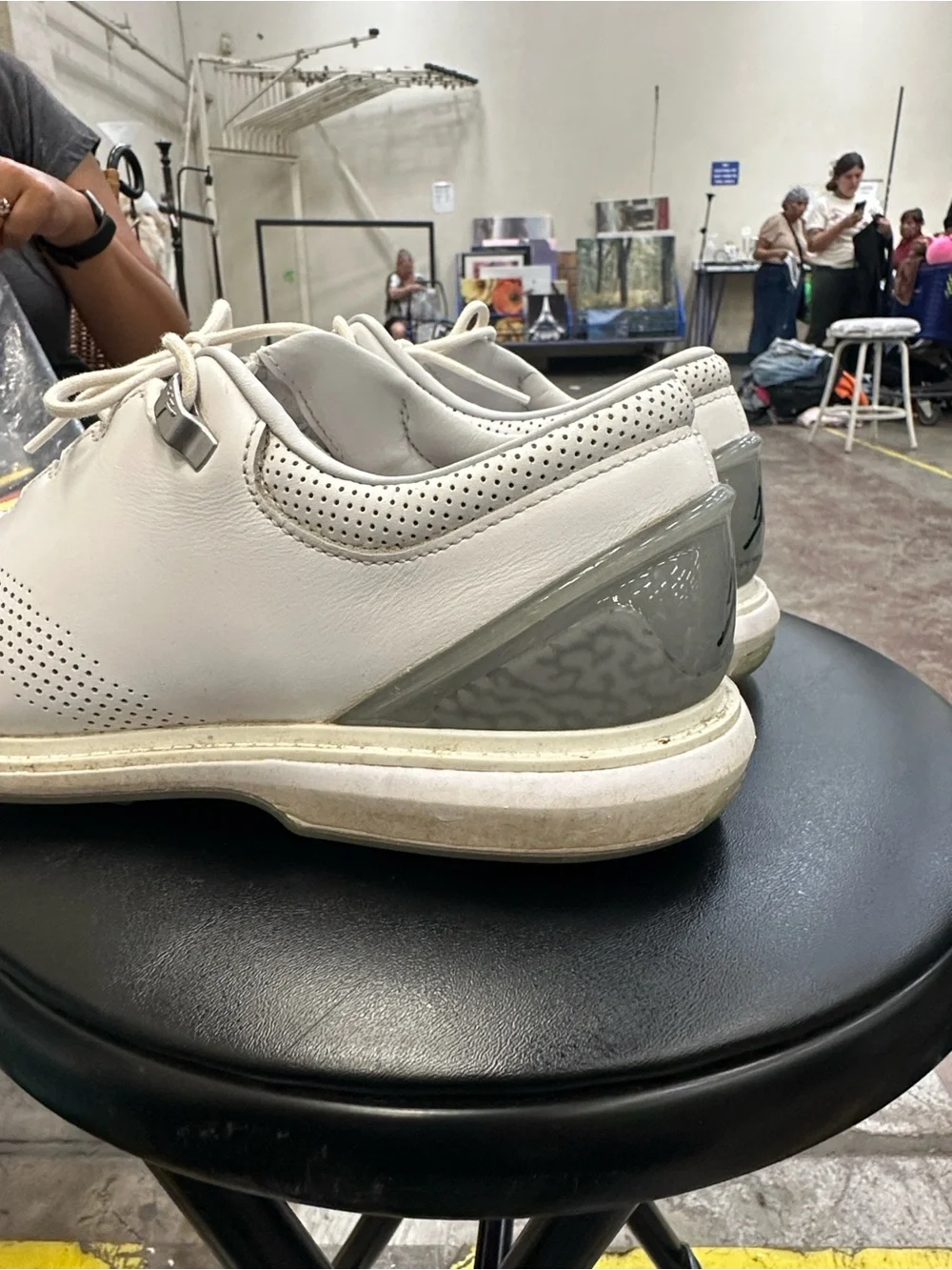 Air Jordan Men's White Casual Leather Golf Shoe
